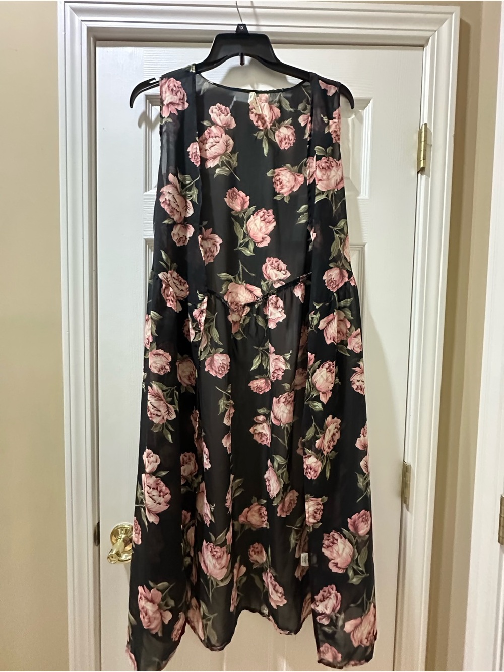 Truth Black Kimono with Pink Floral Print